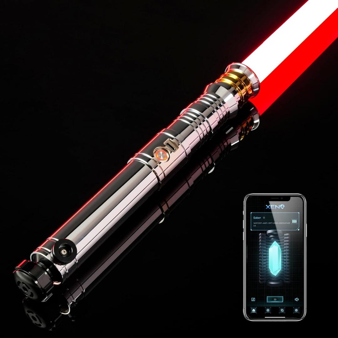 CUSTOM SABER Sensitive Smooth Swing Xenopixel 3.0 Light Saber, 34 Set Sound Fonts, Motion Control Light Saber, Infinite Color Changing, Customized Function, Revan Light Sabers Toy Tool, Large