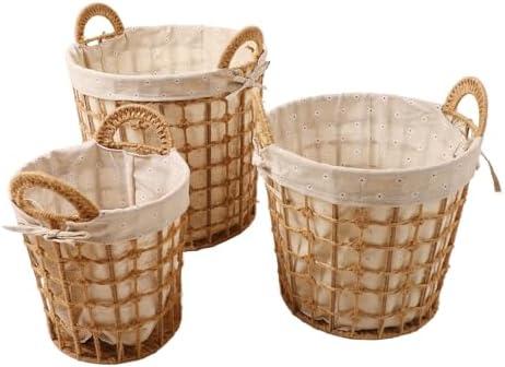XHTLLO 3Pcs Large Capacity Laundry Basket Bucket for Home, Grocery Bag Storage for Dirty Clothes and More : Home & Kitchen