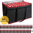 Musbus For Doordash Catering Bag 22x14x13 Black Red Insulated Food Delivery Bag Cooler Bags Keep Food Warm Catering Therma for Doordash Catering Cooler BagsTherma Shopper Hot XXXL 22w x 14 lx 13d