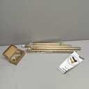 YNL Tension Curtain Rod 34-66 inches-Never Rust, Non-Slip, No Drill Adjustable Spring Tension Rod for Laundry Door Closet Small Window Stainless Steel, Brushed Gold