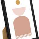 Upsimples 5x7 Picture Frame Set of 3, Made of High Definition Glass for 5 x 7 Black Frames, Wall and Tabletop Display Thin Border Photo Frame for Home Dcor