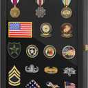 16x12 Pin Display Case Pin Collection Display Case with 98% UV Protection Acrylic Door for Military Medals, Jewelry Pins, Pin Gift, Insignia Ribbons, Beach Tags, Pin Collectibles