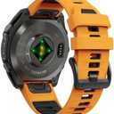 Abanen 22mm 26mm Dual Color Sport Silicone Watch Band for Garmin Fenix 8/ Instinct 3 / epix Pro, Soft Wrist strap with Matte Buckle for Fenix 7/6/5, Enduro, Quatix