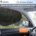 2-Pack Car Window Shades | Mesh Static adsorption Side Window Anti-UV Sunshade Curtain | Universal Fit 99% Vehicles | Foldable Car Shades