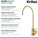 KRAUS Purita 100% Lead-Free Kitchen Water Filter Faucet in Brushed Brass, FF-100BB