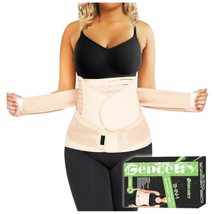 Brand: Gepoetry
3 in 1 Postpartum Belly Band Wrap Support Recovery Girdles Abdominer Binder Post Surgery Belly&Waist&Pelvis Support Belt & Back Brace (Beige, Large)