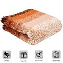 Bathroom Carpet Brown&Orange 20x29 Inch