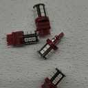 Yorkim 3157 Led Bulb Red Bright 3156 Led Bulb red for car Brake Lights Tail Lights with Projector - 3056 3156 3057K 4157K 3047K 3157LL 3457 3057 4057 4157 T25 Led Bulbs, Pack of 4