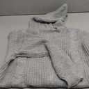 SOLY HUX Women's Zip Up Hooded Cardigan Long Sleeve Drop Shoulder Knit Sweater Hoodies Fall Outerwear Light Grey Large