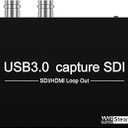 Wiistar SDI Video Capture Card 1080P60fps HDMI/SDI to USB3.0 Audio Video Capture Device with Loopout USB Video Record for Camera Live Streaming