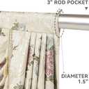 Loom and Mill Luxury European Waterfall Valance for Living Room Bedroom, Elegant Floral Jacquard Swag Window Valances with Tassels, Damask Swag Curtains for Banquet Wedding Holiday (W39Inch,1 Panel)