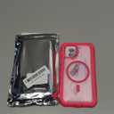 jaroco Magnetic for iPhone 12/12 Pro Case, [Compatible with MagSafe][Military Grade Drop Protection][Heavy Duty Protection][Non-Slip][Shockproof] 2-Layer Durable Bumper Phone Case 6.1''-Rose