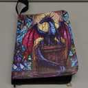 Card Binder 400 Pockets, 50 Sleeves Large Binder Trading Cards Holder 4 Pocket, Storage Organizer, Album Folder Case Protector Collector Gift Stained Glass Blue Purple Diamond Dragon
