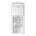 Tork Twin Toilet Paper Roll Dispenser White T26, High Capacity, Elevation Range, 6.5" x 6.3" x 14.2", 555620