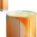 Portable Bathtub Adult Ice Bath Tub - Collapsible Folding Foldable Bathtub for Adult Shower Bathroom Hot SPA Soaking Cold Plunge Tub Deep Freestanding Bathtub Indoor Outdoor Orange