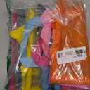 Fassave 6 Pack Mesh Zipper Pouch Bags, Double Layer Nylon Pouch with Handle for Office Travel Organization (Multicolor, A5)