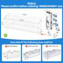 MAN63948401 Refrigerator Door Shelf Bin Compatible with Kenmore LG LFXS26973S LFXC22526D LMXS28626S LMXS28626D LFXC22526S Left Door Bin Basket Shelf Tray, MAN63948404 Fridge Bin Replaces MAN63948402