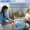 LivDry High Absorbency Pad Insert for Incontinence Briefs and Adult Diapers, Women and Men, Hyper 1600 (30 Count)