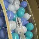 MoonxHome Ball Pit Balls Crush Proof Plastic Balls for Children's Toy Ball Macaron Ocean Ball 2.15 inch Pack of 200, White&Green&Blue