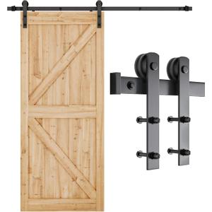 SMARTSTANDARD 6.6FT Barn Door Hardware kit, Barn Door Track, Sliding Door Hardware kit, Smoothly and Quietly -Heavy Duty Sturdy -Easy to Install, Fit 36"-40" Wide Panel (I Shape Hanger)