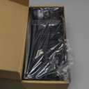 Cisily Sponge Holder for Kitchen Sink, Sink Caddy Organizer with High Brush Holder, Kitchen Countertop Organizers and Storage Essentials, Rustproof 304 Stainless Steel (Black, 9.25)