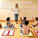 Vindany 6 Pack ABC 123-style Classroom Rug for Kids, Non-Slip Carpet for Classroom Seating, Sit Spots Floor Mats for Preschool Kindergarten Daycare, Flexible Seating for Learning & Circle Time