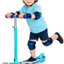 Nattork 3-Wheel Toddler Kick Scooter for Kids Girls Boys – Adjustable Height Scooter with Light-Up Wheels, Anti-Slip Deck, Lean-to-Steer Design for Ages 2-8