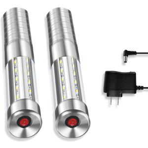 Strobe Baton Light,Stage Handheld Light,Champagne Bottle Sparklers, Recharge led Bottle Service Lights - for Bar Club Birthday Weddings Parties (Sliver 2 PC)