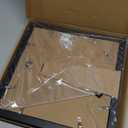 12x12 Picture Frame Set of 2, Black Wood Frame with Glass Collage Frame, Display Pictures 4-4x6 With Mat or 12 x 12 Without Mat, Square Photo Frames Collage for Wall Hanging or Tabletop