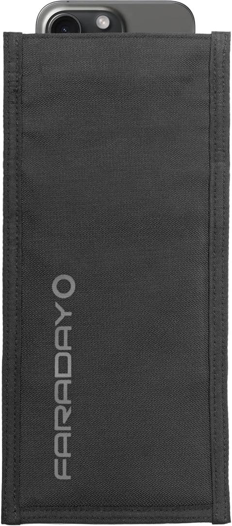 Faraday Defense Faraday Bag Jacket Pro for Phones | Magnetic Closure, Shielding - Law Enforcement & Military, Travel & Data Security, Privacy, Anti-Tracking Anti-Hacking Black (Phone Vertical)