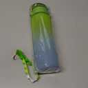 OLDLEY 25 oz Water Bottle, Motivational Water Bottle with Time Marker, Sports Water Bottle With Strap, Leakproof & BPA Free Large Water Bottles for School, Gym, Travel, Outdoor, Tritan,Green&Blue