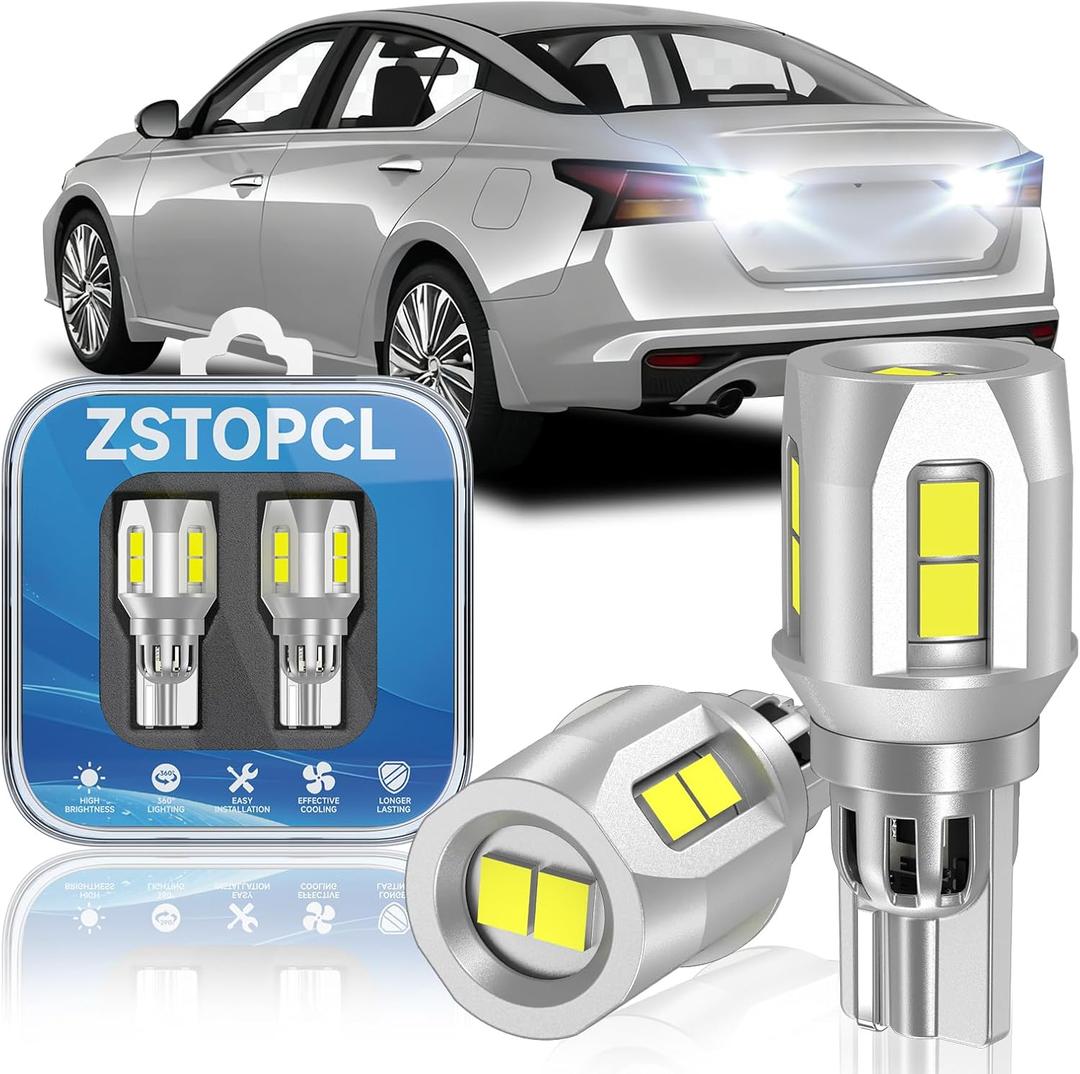 921 LED Reverse Light Bulbs Fit for Nissan Altima 1998-2024, Upgraded 500% Brightness, Super Bright 912 T15 LED Backup Lights Replacement, 6000K Cool White, Pack of 2