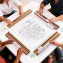Acacia Mahjong Racks with Magnetic Pushers,20 in