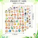 2 x 200 Pcs Animal Stickers for Kids, Cute Animal Individual Stickers for Kids, Watercolor Cute Vinyl Sticker for Classroom Prizes, Party Decor, Birthday Gifts, Crafts (Cute200)