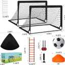 Portable Soccer Goal,Kids Soccer Goals for Backyard,Outdoor Games for Kids, Soccer Training Equipment,Including Soccer Goals,a Soccer Ball,Shooting Target,a Training Ladder,Cones
