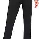 Bamans Dress Pants Women Work Business Pants Tummy Control Office Straight Leg Trousers High Waisted Ladies Slacks, 2XL