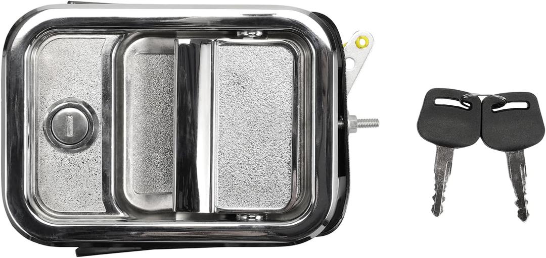 A18-42228-001 Chrome Exterior Door Handle Assembly Right Passenger Side with Keys Compatible with 2003-2011 Freightliner Columbia, 2005-2014 Century class, Coronado, Argosy OEM A18-42228-003, 760-5201