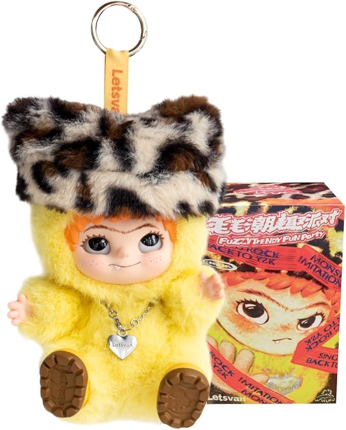 Wakuku Fuzzy Trendy Fun Party Series Blind Box Cute wakuku Action Figure Mystery Box Plush Doll Bag Keychain Pendant