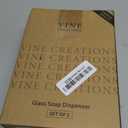 Vine Creations Amber Glass Soap Dispenser, 2 Pack Kitchen Soap Dispenser Set with Rustproof Pump, 16 oz Dish Soap and Hand Soap Dispensers for Bathroom with Waterproof Labels