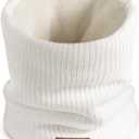 Winter Neck Gaiter, Neck Warmer Cover Ski Gaiters for Men/Women Fleece Thick Elegant Stylish (White)