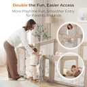 Sweeby Foldable Baby Playpen, 79x71 Playpens for Babies and Toddlers Large Play Yard with Door Baby Fence with Gate and Indoor & Outdoor Play Pen, Light Khaki