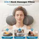 Freebody 3-in-1 Neck Massager Pillow with Heat & Massage, Ergonomic Neck Support Pillow with Stretching Support for Home & Office Use, Grey