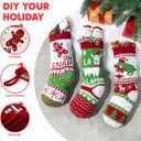 3 x JOYIN 18 Christmas Stockings 3 Packs, Large Size Rustic Cable Knit Xmas Stocking in Red & Green, for Family Holiday Season Decorations