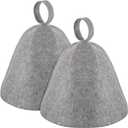JaGely Sauna Hat for Men Women Sauna Hat Vaporarium Cap Russian Banya Cap for Bath House Accessories (Gray)