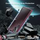 TOCOL for Samsung Galaxy S22 Ultra Case, Translucent Matte Hard Back [Military Grade Shockproof] [Anti-Scratch & Anti-Fingerprint] Slim Fit Protective Cover for Galaxy S22 Ultra Case 6.8'', Plum