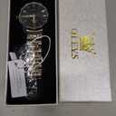 OLEVS Watch for Men Diamond Business Dress Analog Quartz Stainless Steel Waterproof Luminous Date Two Tone Luxury Casual Wrist Watch