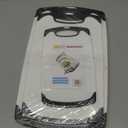 SAFUU Plastic Cutting Boards for Kitchen 3 Pcs - 3 SIZES, Non-Slip Chopping Board with Juice Groove & Easy Grip Handles --- { White And Black Color } (ZF-PLSTCBORD-3)