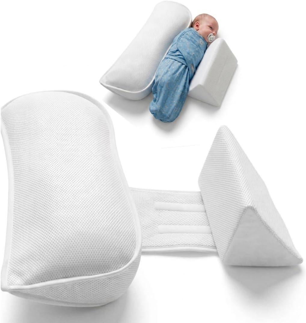 iBabie Side & Back Support Soft and Breathable Cushion for Rest & Playtime (Pure White)
