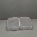 Sanwuta 6 Pcs Clear Hard Zipper Case Plastic Zipper Pouches Transparent Makeup Bag Pencil Case Pouches Toiletry Diaper Bag for Travel Toy Storage Organizer Bins(White,9.84 x 7.87 x 2 Inch)