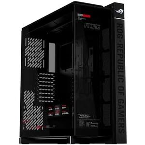 ASUS ROG Cronox E-ATX Full-Tower Gaming PC Case | Curved Tempered Glass Panel, Dual 360mm Radiators & 400mm Graphics Cards, E-ATX & BTF Motherboards, 9.2-Inch LCD Screen